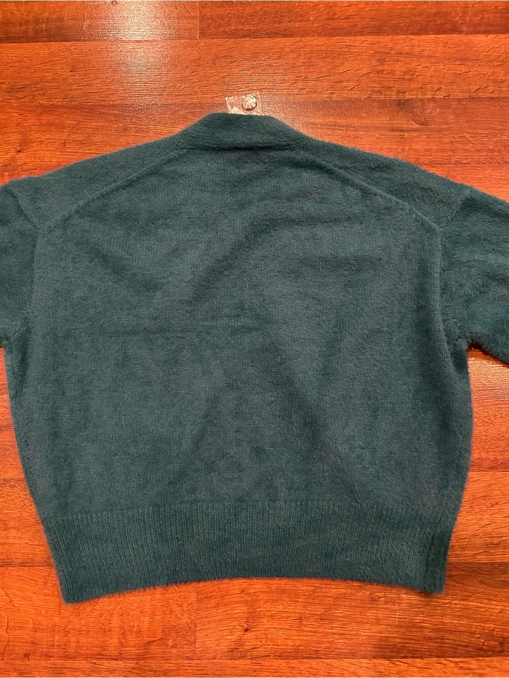 NWT Urban Outfitters Fuzzy Teal Blue Green Cardigan Sweater Size XS - Picture 7 of 7